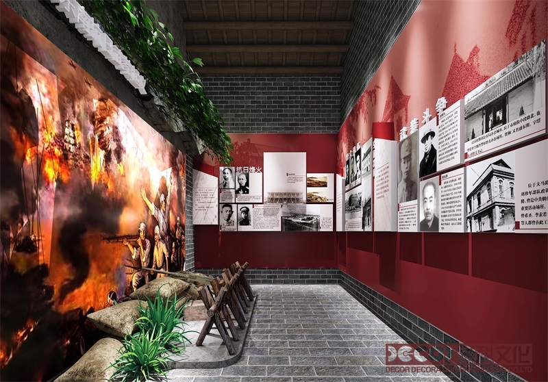 军事博物馆设计中，如何展示军队的训练和装备更新的过程？