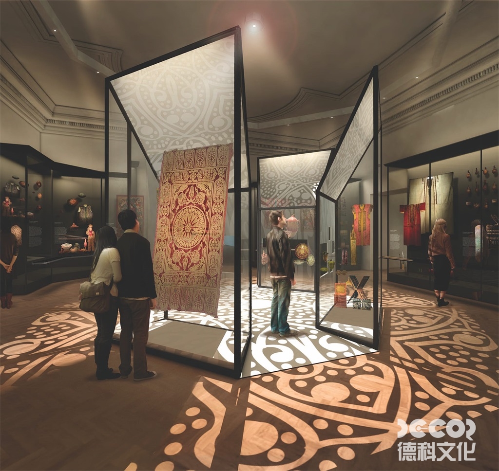 服饰展馆设计中，如何合理设置休息区和信息发布区域