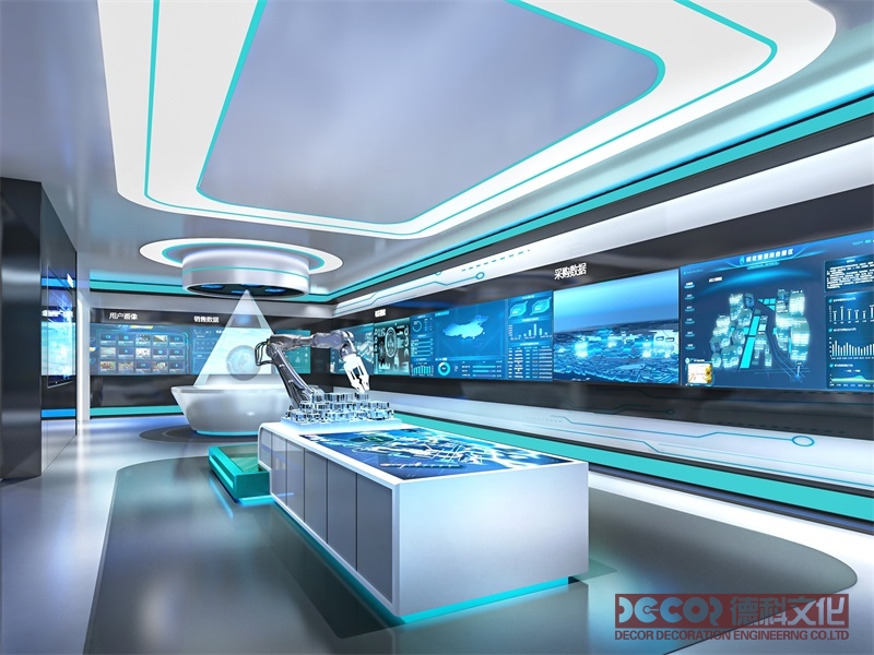 如何在科技展厅设计中展示科技的可持续发展和社会影响？